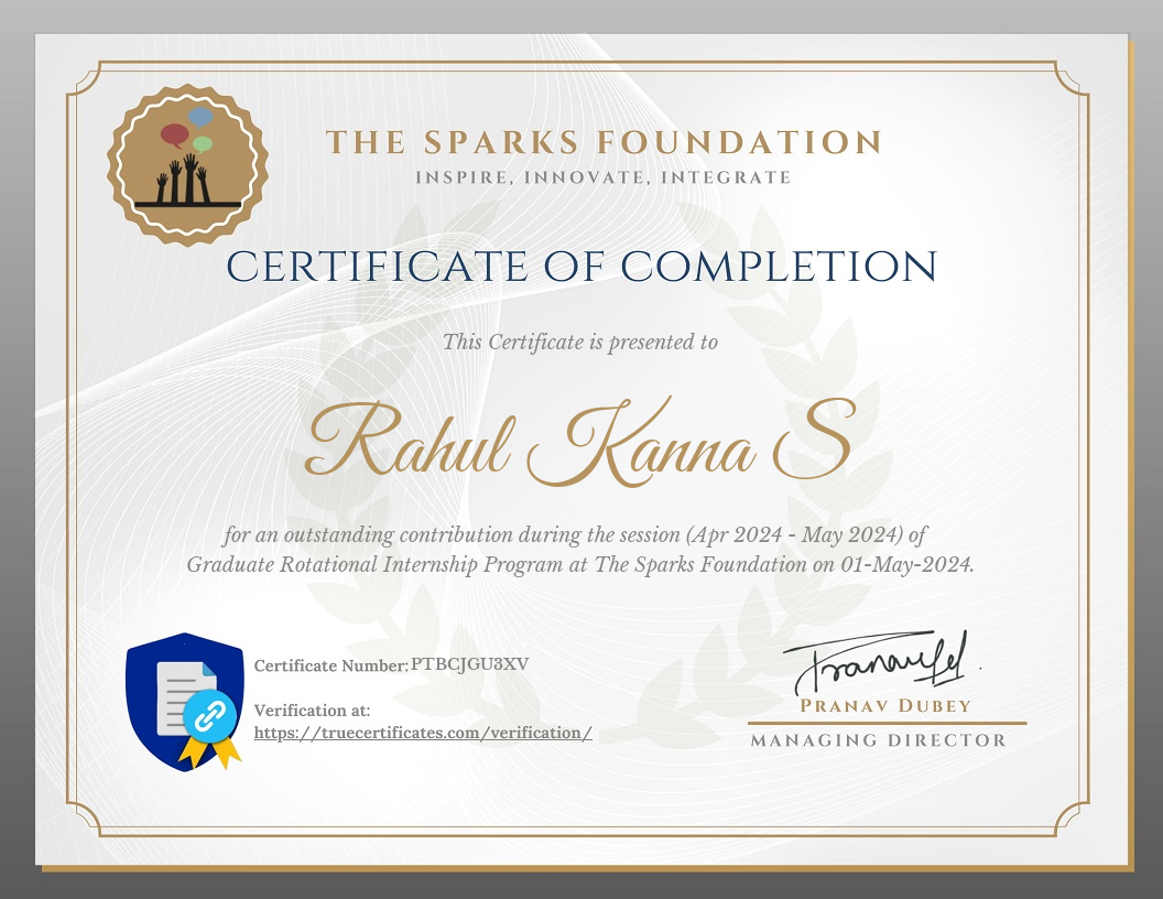 Sparks Internship